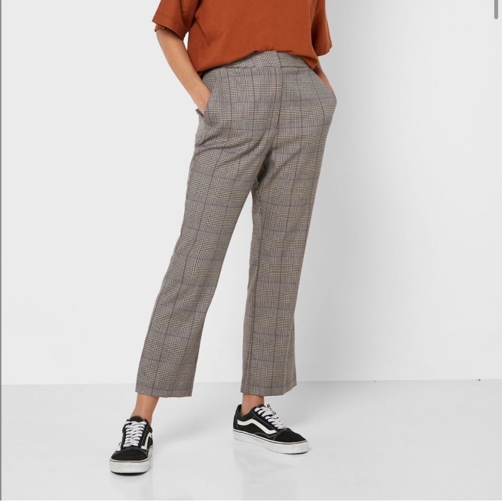 Topshop plaid trousers